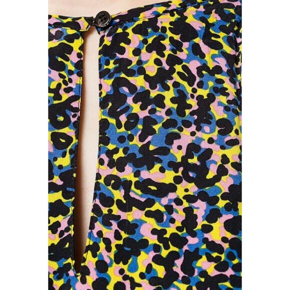 Scotch and Soda Print Ruffle Long Sleeve A-Line Dress - Women's XL - Picture 3 of 7